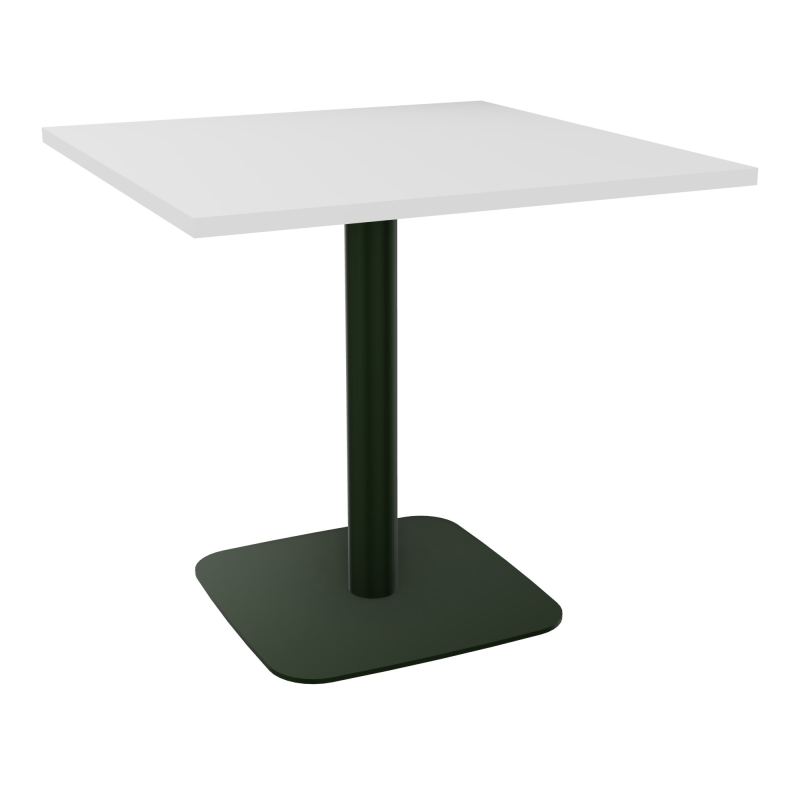 TABLE CARRÉE 80X80 CM PIED CENTRAL STRATIFIÉ ÉP. 25 MM  HZ ST