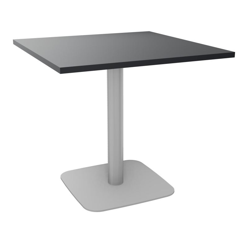 TABLE CARRÉE 80X80 CM PIED CENTRAL STRATIFIÉ ÉP. 25 MM  VW SA