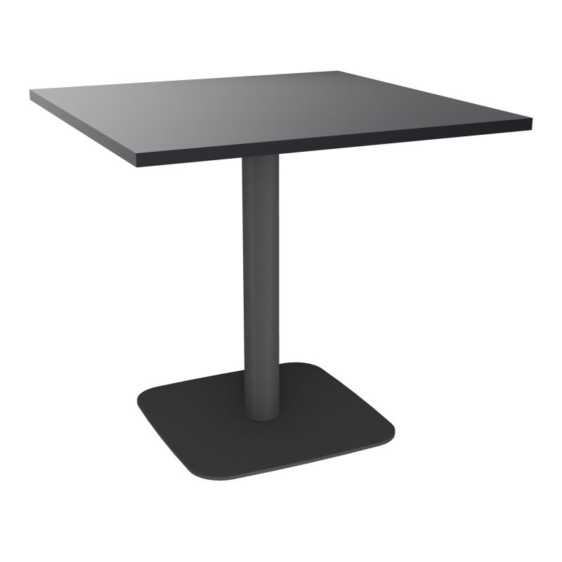 TABLE CARRÉE 80X80 CM PIED CENTRAL STRATIFIÉ ÉP. 25 MM  VW SC