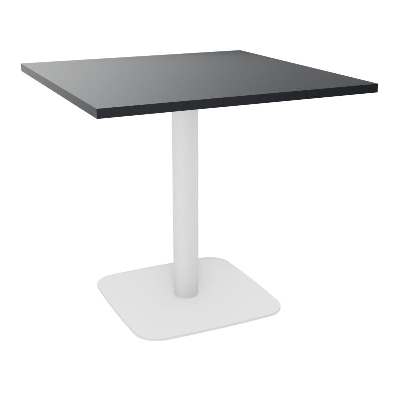 TABLE CARRÉE 80X80 CM PIED CENTRAL STRATIFIÉ ÉP. 25 MM  VW ZO