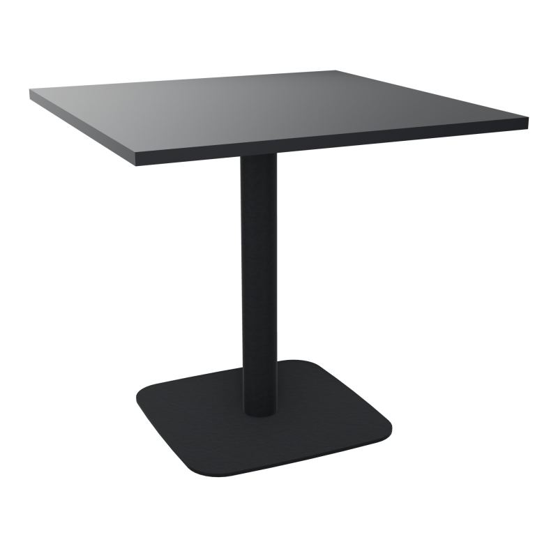 TABLE CARRÉE 80X80 CM PIED CENTRAL STRATIFIÉ ÉP. 25 MM  VW ZP