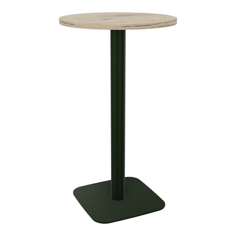 TABLE MANGE DEBOUT RONDE Ø60CM PIED CENTRAL H104,5 CM  ÉP. 25 MM  R3 ST