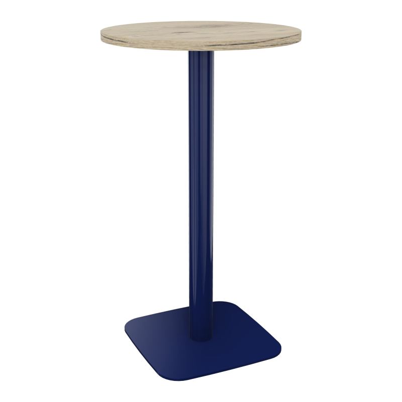 TABLE MANGE DEBOUT RONDE Ø60CM PIED CENTRAL H104,5 CM  ÉP. 25 MM  R3 X4