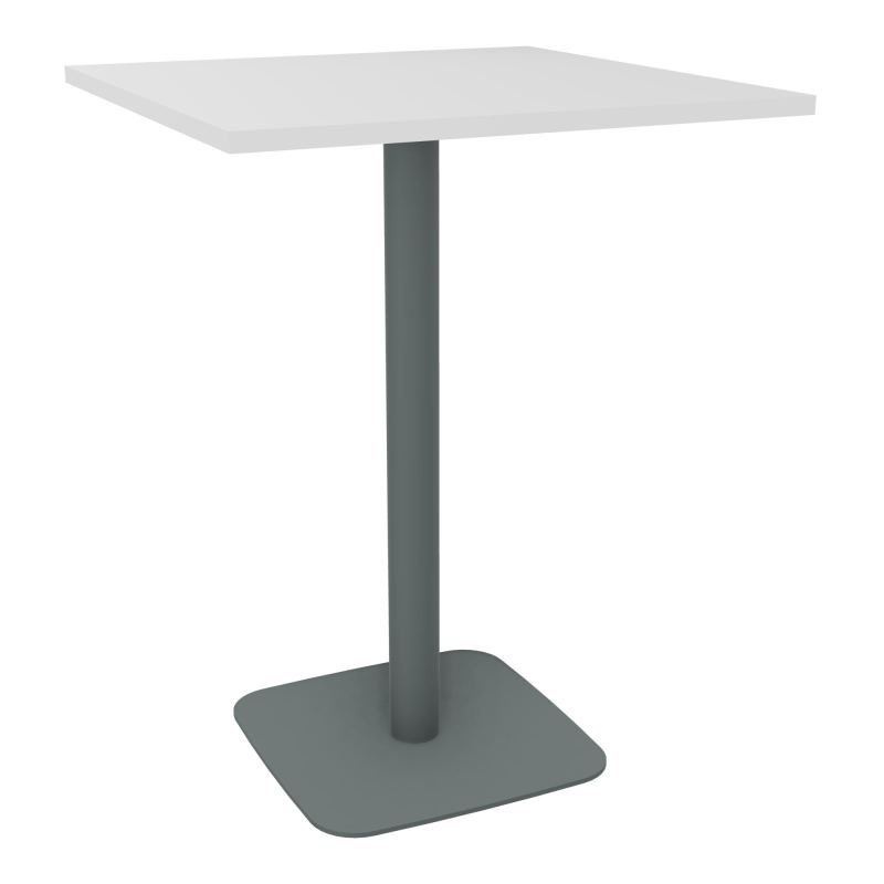 TABLE MANGE DEBOUT CARRÉE 80X80 CM PIED CENTRAL H104,5 CM  ÉP. 25 MM  MG SU