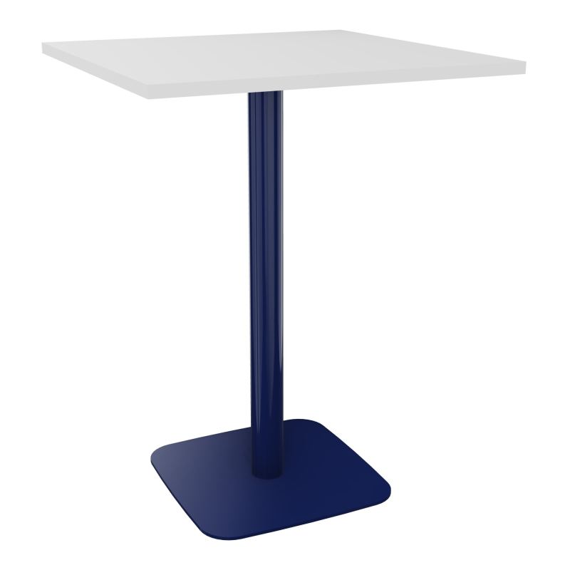 TABLE MANGE DEBOUT CARRÉE 80X80 CM PIED CENTRAL H104,5 CM  ÉP. 25 MM  MG X4