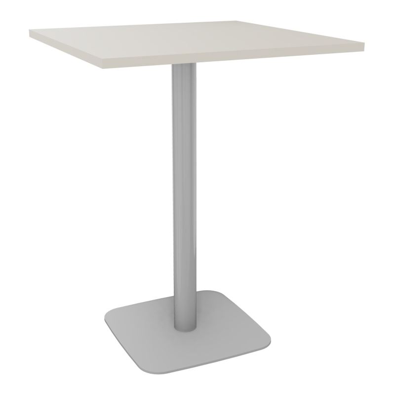 TABLE MANGE DEBOUT CARRÉE 80X80 CM PIED CENTRAL H104,5 CM  ÉP. 25 MM  N5 SA