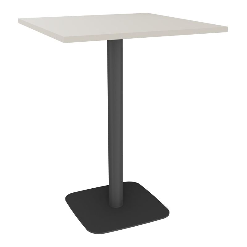 TABLE MANGE DEBOUT CARRÉE 80X80 CM PIED CENTRAL H104,5 CM  ÉP. 25 MM  N5 SC
