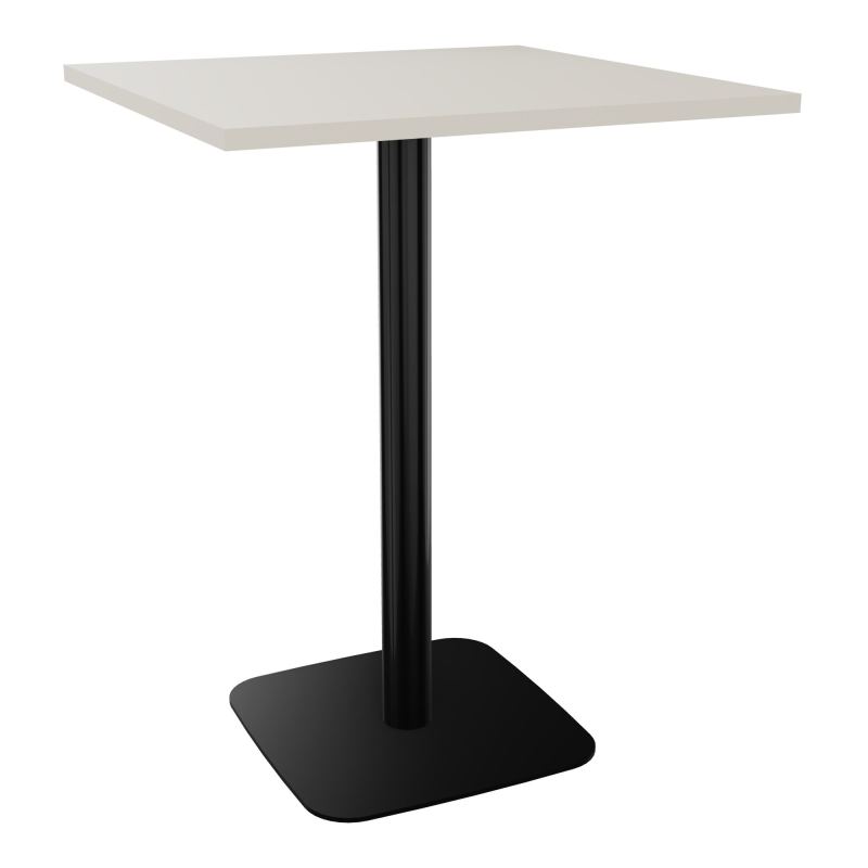TABLE MANGE DEBOUT CARRÉE 80X80 CM PIED CENTRAL H104,5 CM  ÉP. 25 MM  N5 SG