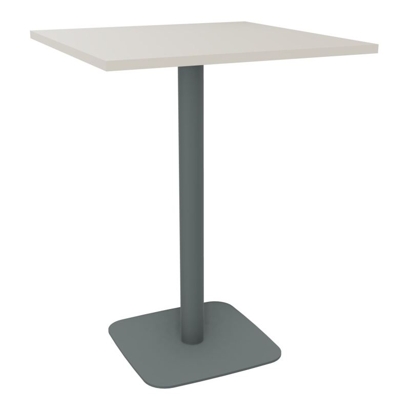 TABLE MANGE DEBOUT CARRÉE 80X80 CM PIED CENTRAL H104,5 CM  ÉP. 25 MM  N5 SU