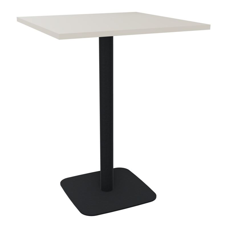 TABLE MANGE DEBOUT CARRÉE 80X80 CM PIED CENTRAL H104,5 CM  ÉP. 25 MM  N5 ZP