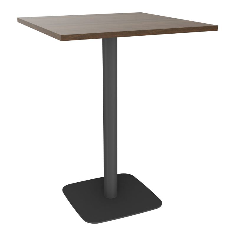 TABLE MANGE DEBOUT CARRÉE 80X80 CM PIED CENTRAL H104,5 CM  ÉP. 25 MM  N6 SC