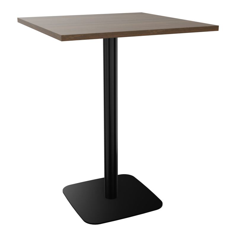 TABLE MANGE DEBOUT CARRÉE 80X80 CM PIED CENTRAL H104,5 CM  ÉP. 25 MM  N6 SG