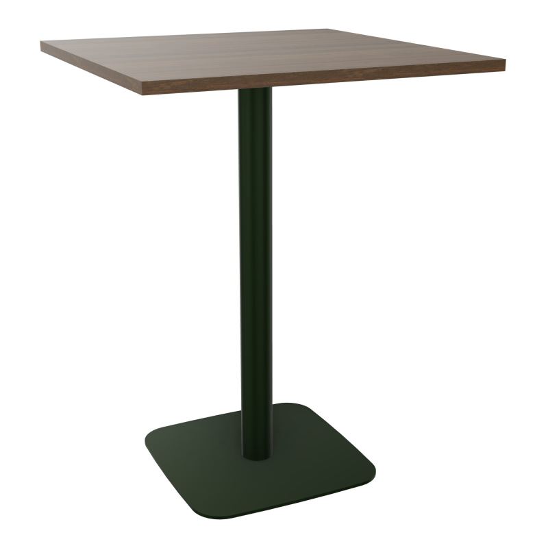 TABLE MANGE DEBOUT CARRÉE 80X80 CM PIED CENTRAL H104,5 CM  ÉP. 25 MM  N6 ST