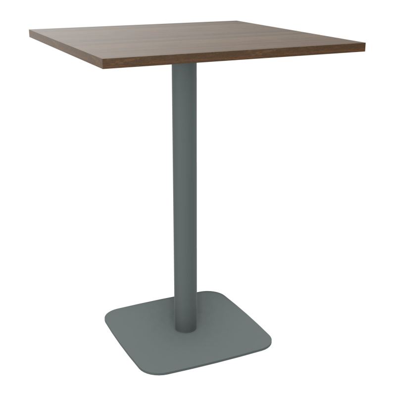 TABLE MANGE DEBOUT CARRÉE 80X80 CM PIED CENTRAL H104,5 CM  ÉP. 25 MM  N6 SU