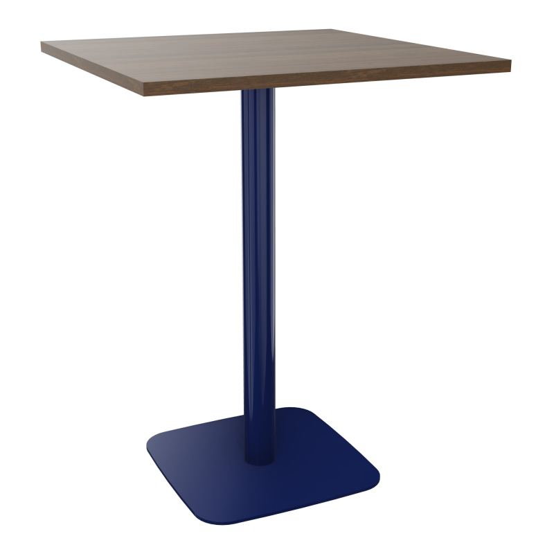 TABLE MANGE DEBOUT CARRÉE 80X80 CM PIED CENTRAL H104,5 CM  ÉP. 25 MM  N6 X4