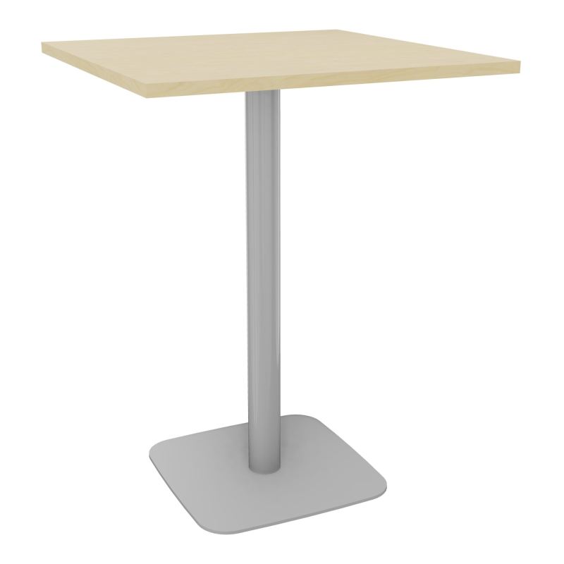 TABLE MANGE DEBOUT CARRÉE 80X80 CM PIED CENTRAL H104,5 CM  ÉP. 25 MM  N8 SA