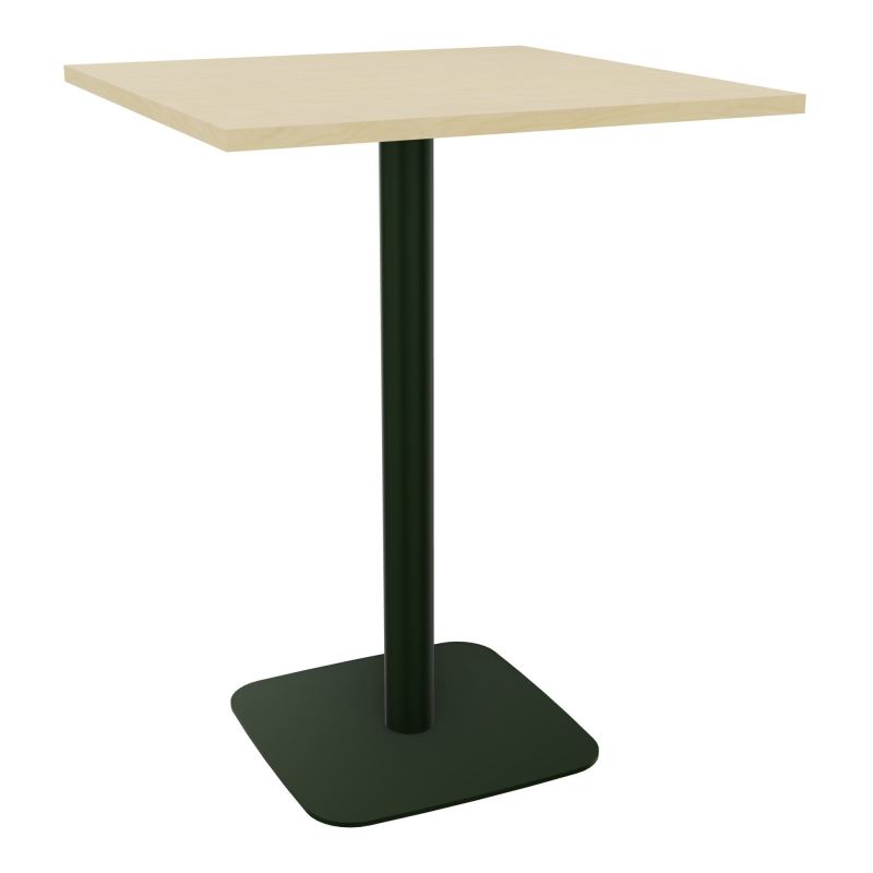 TABLE MANGE DEBOUT CARRÉE 80X80 CM PIED CENTRAL H104,5 CM  ÉP. 25 MM  N8 ST