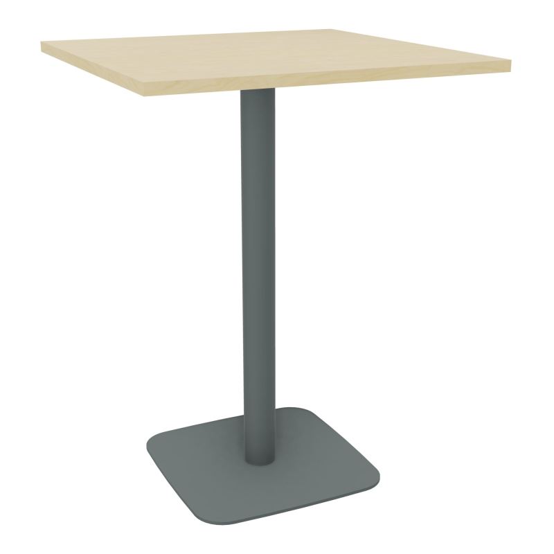 TABLE MANGE DEBOUT CARRÉE 80X80 CM PIED CENTRAL H104,5 CM  ÉP. 25 MM  N8 SU