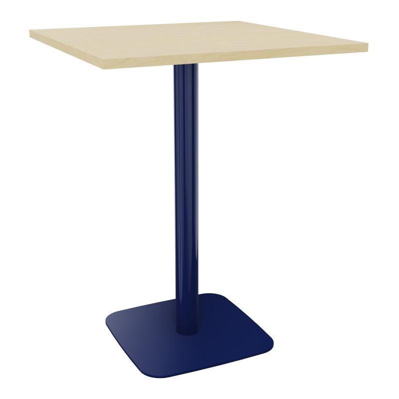 TABLE MANGE DEBOUT CARRÉE 80X80 CM PIED CENTRAL H104,5 CM  ÉP. 25 MM  N8 X4