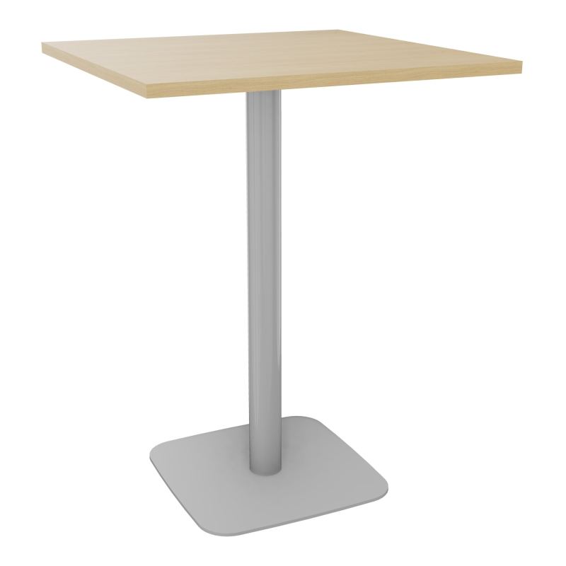 TABLE MANGE DEBOUT CARRÉE 80X80 CM PIED CENTRAL H104,5 CM  ÉP. 25 MM  R1 SA