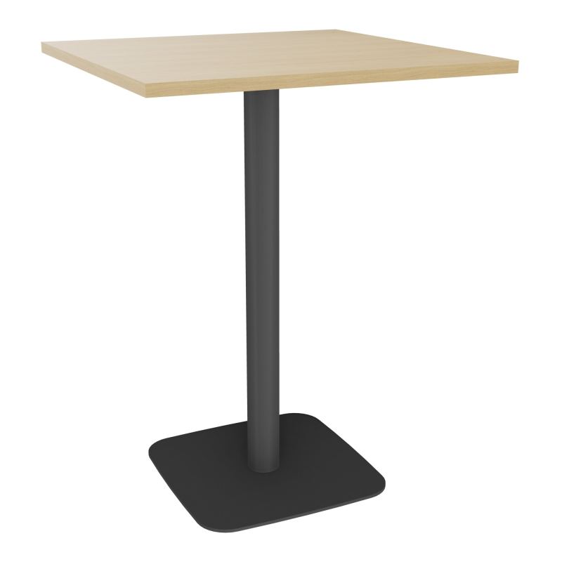 TABLE MANGE DEBOUT CARRÉE 80X80 CM PIED CENTRAL H104,5 CM  ÉP. 25 MM  R1 SC