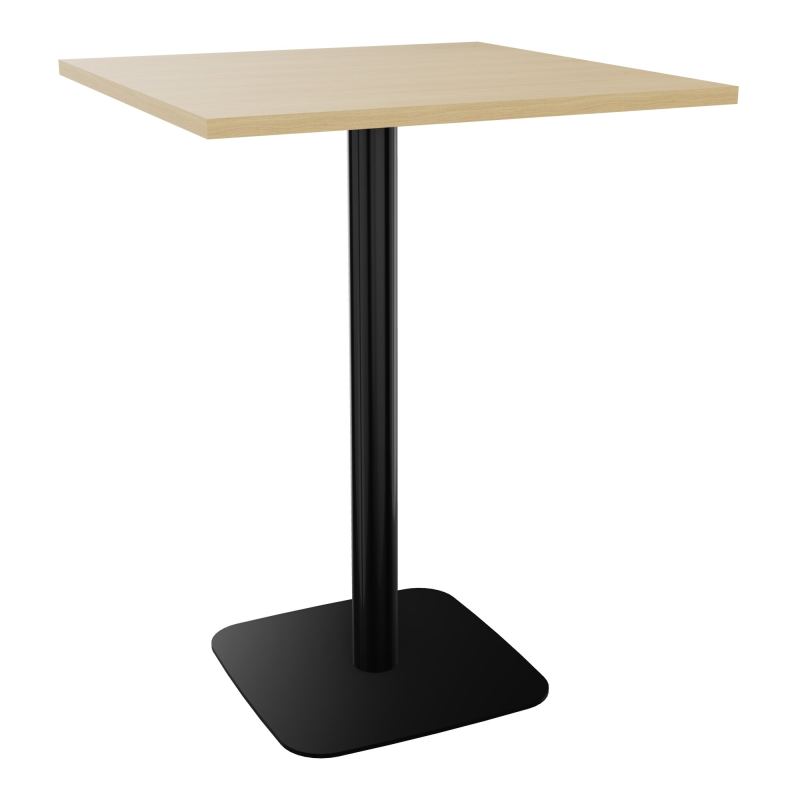 TABLE MANGE DEBOUT CARRÉE 80X80 CM PIED CENTRAL H104,5 CM  ÉP. 25 MM  R1 SG