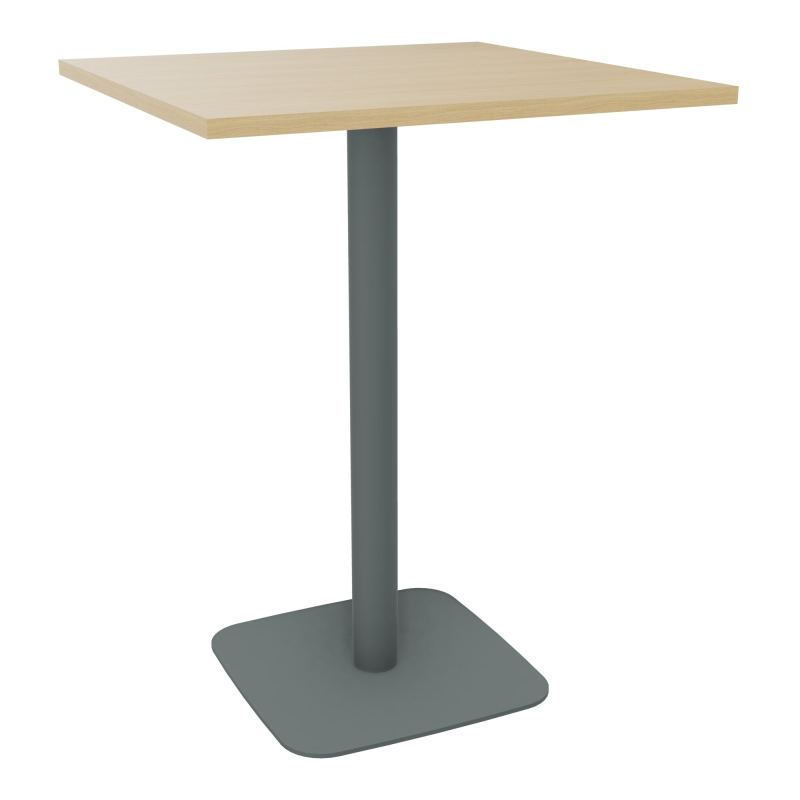 TABLE MANGE DEBOUT CARRÉE 80X80 CM PIED CENTRAL H104,5 CM  ÉP. 25 MM  R1 SU