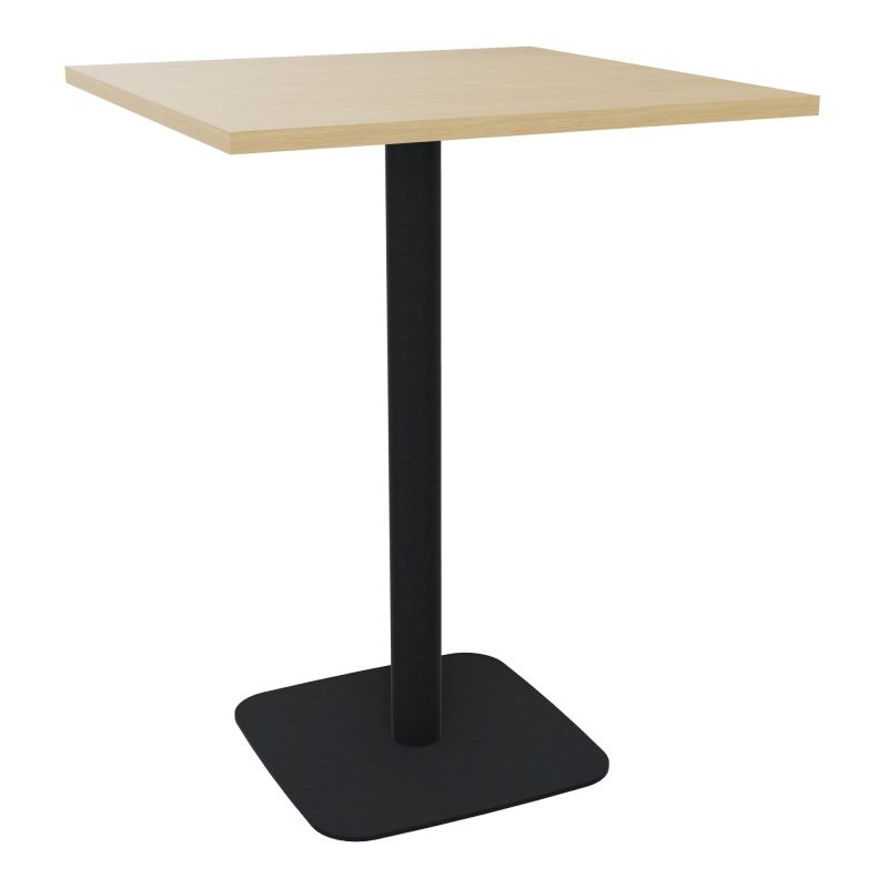 TABLE MANGE DEBOUT CARRÉE 80X80 CM PIED CENTRAL H104,5 CM  ÉP. 25 MM  R1 ZP