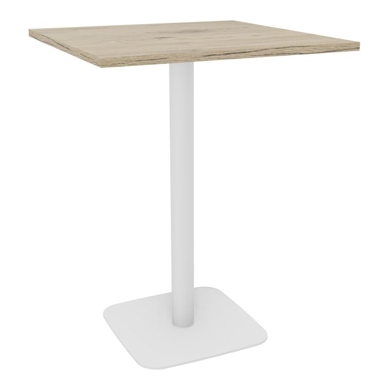 TABLE MANGE DEBOUT CARRÉE 80X80 CM PIED CENTRAL H104,5 CM  ÉP. 25 MM  R3 ZO