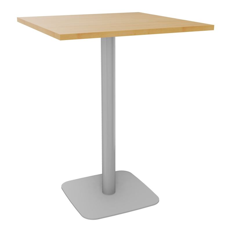 TABLE MANGE DEBOUT CARRÉE 80X80 CM PIED CENTRAL H104,5 CM  ÉP. 25 MM  R5 SA