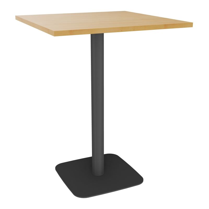 TABLE MANGE DEBOUT CARRÉE 80X80 CM PIED CENTRAL H104,5 CM  ÉP. 25 MM  R5 SC