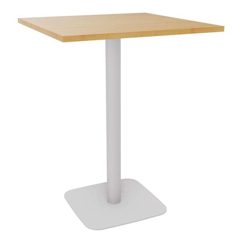 TABLE MANGE DEBOUT CARRÉE 80X80 CM PIED CENTRAL H104,5 CM  ÉP. 25 MM  R5 SD