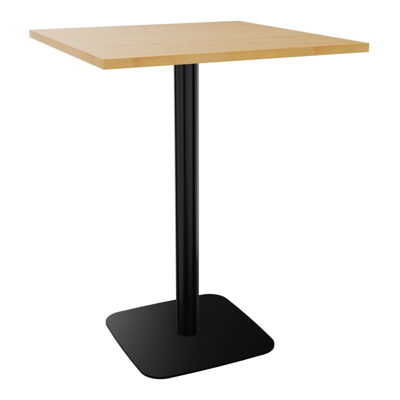 TABLE MANGE DEBOUT CARRÉE 80X80 CM PIED CENTRAL H104,5 CM  ÉP. 25 MM  R5 SG