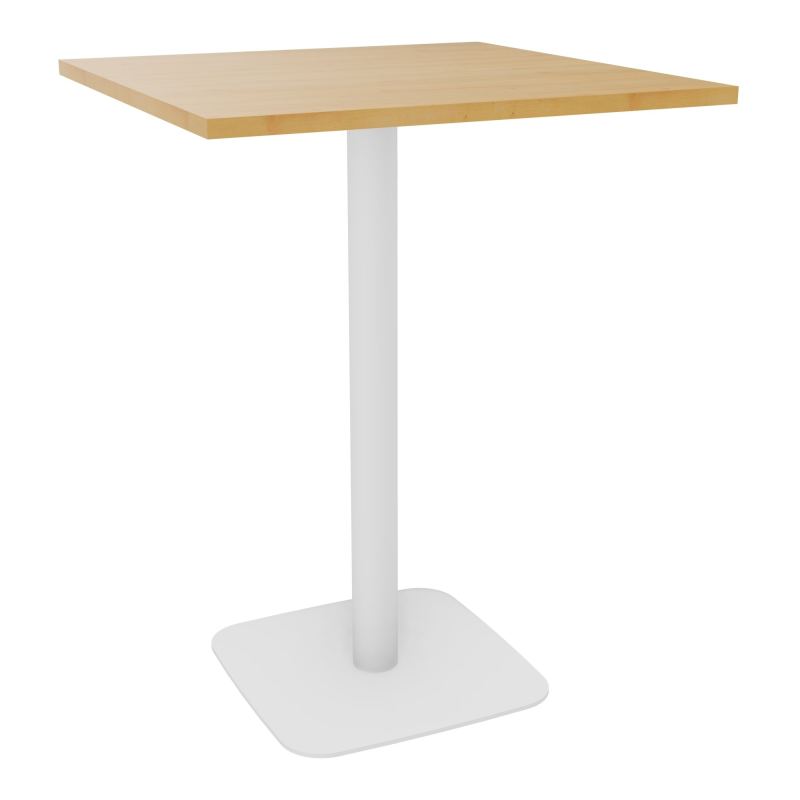 TABLE MANGE DEBOUT CARRÉE 80X80 CM PIED CENTRAL H104,5 CM  ÉP. 25 MM  R5 SO