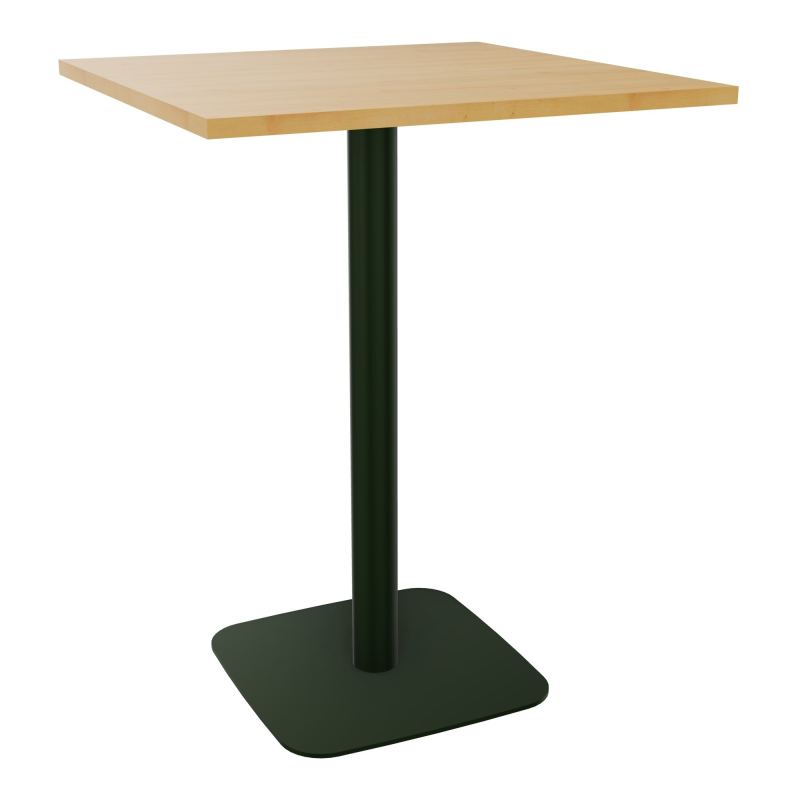TABLE MANGE DEBOUT CARRÉE 80X80 CM PIED CENTRAL H104,5 CM  ÉP. 25 MM  R5 ST