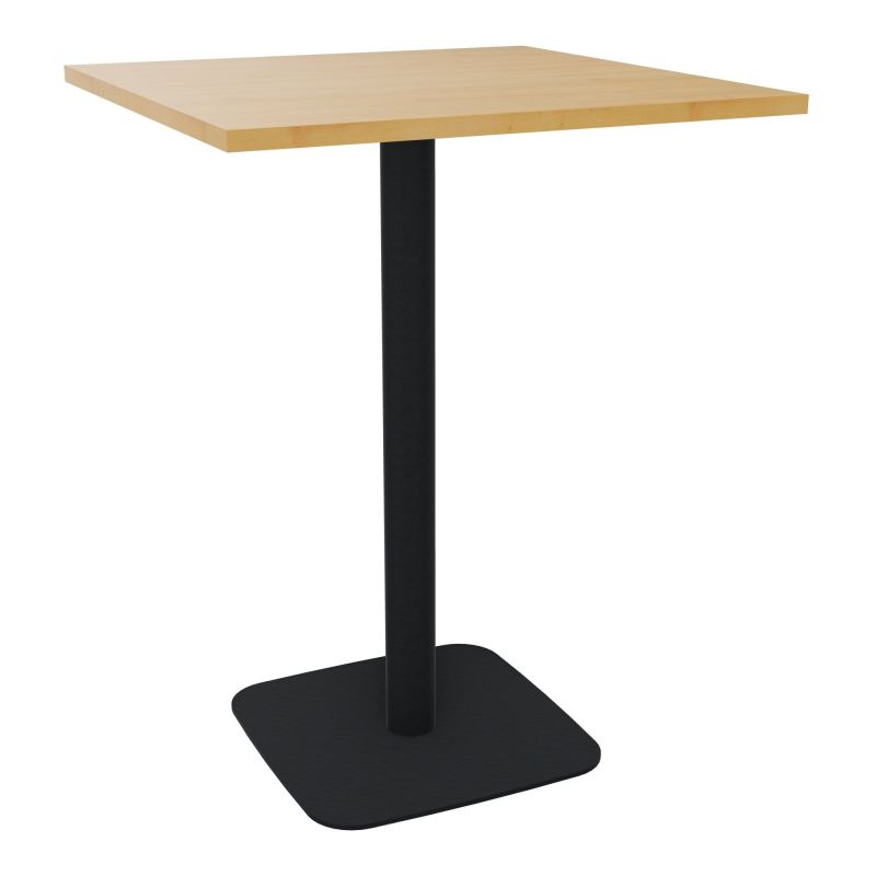 TABLE MANGE DEBOUT CARRÉE 80X80 CM PIED CENTRAL H104,5 CM  ÉP. 25 MM  R5 ZP