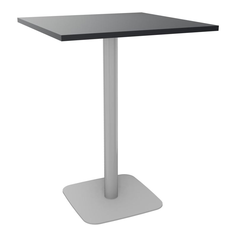 TABLE MANGE DEBOUT CARRÉE 80X80 CM PIED CENTRAL H104,5 CM  ÉP. 25 MM  R9 SA