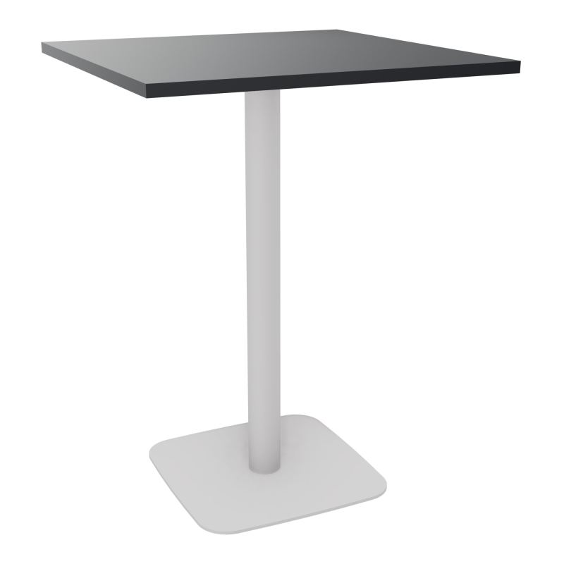 TABLE MANGE DEBOUT CARRÉE 80X80 CM PIED CENTRAL H104,5 CM  ÉP. 25 MM  R9 SD