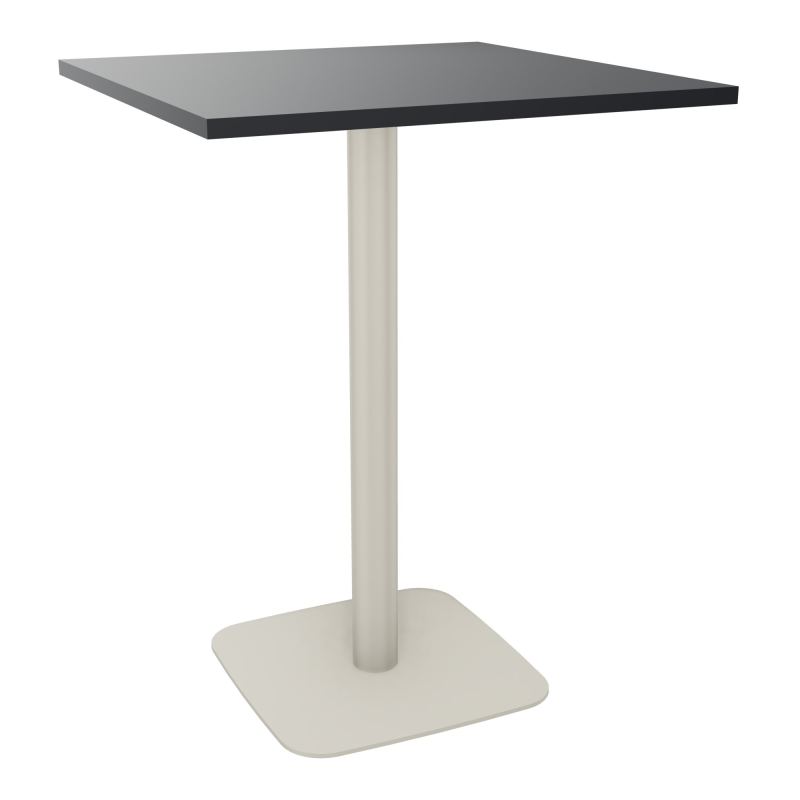 TABLE MANGE DEBOUT CARRÉE 80X80 CM PIED CENTRAL H104,5 CM  ÉP. 25 MM  R9 ZC