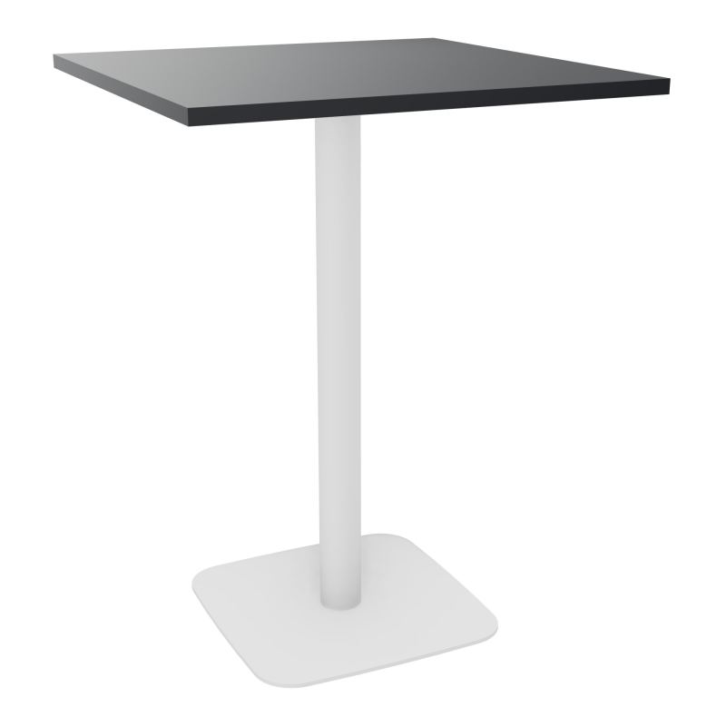 TABLE MANGE DEBOUT CARRÉE 80X80 CM PIED CENTRAL H104,5 CM  ÉP. 25 MM  R9 ZO