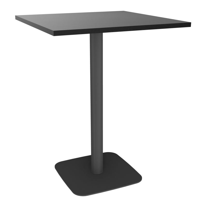 TABLE MANGE DEBOUT CARRÉE 80X80 CM PIED CENTRAL H104,5 CM  ÉP. 25 MM  RK SC