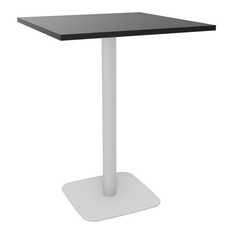 TABLE MANGE DEBOUT CARRÉE 80X80 CM PIED CENTRAL H104,5 CM  ÉP. 25 MM  RK SD