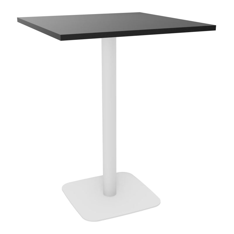 TABLE MANGE DEBOUT CARRÉE 80X80 CM PIED CENTRAL H104,5 CM  ÉP. 25 MM  RK SO