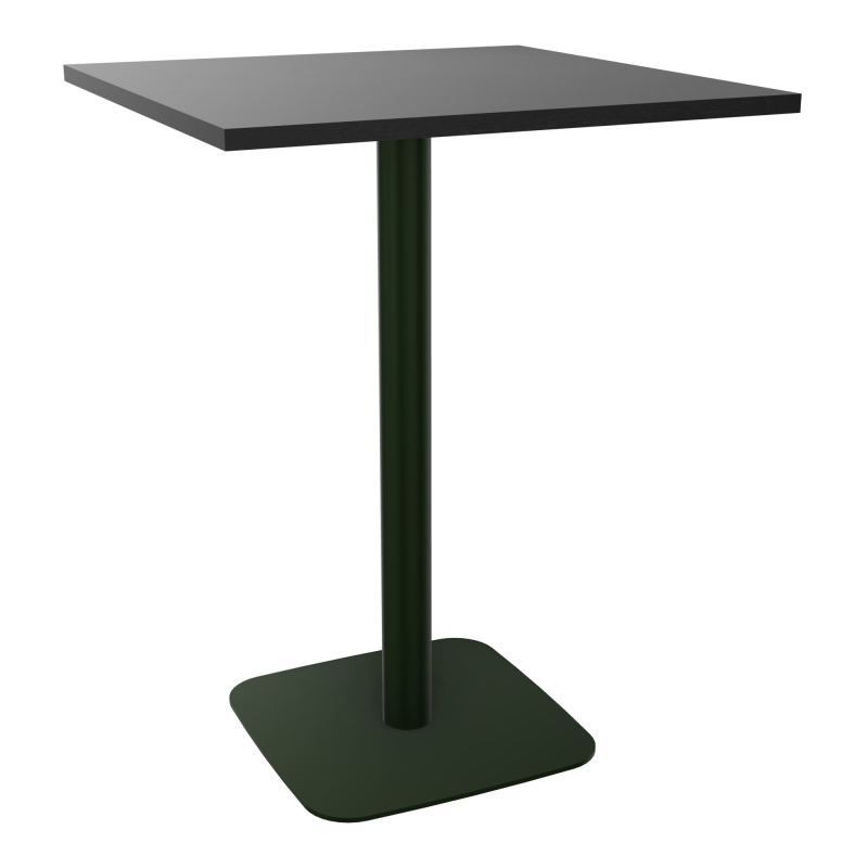 TABLE MANGE DEBOUT CARRÉE 80X80 CM PIED CENTRAL H104,5 CM  ÉP. 25 MM  RK ST