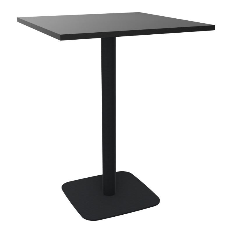 TABLE MANGE DEBOUT CARRÉE 80X80 CM PIED CENTRAL H104,5 CM  ÉP. 25 MM  RK ZP
