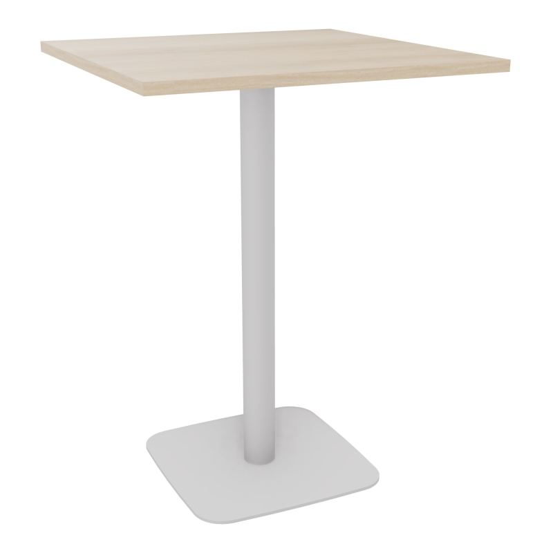 TABLE MANGE DEBOUT CARRÉE 80X80 CM PIED CENTRAL H104,5 CM  ÉP. 25 MM  RZ SD