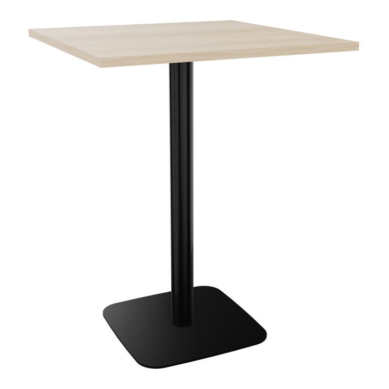 TABLE MANGE DEBOUT CARRÉE 80X80 CM PIED CENTRAL H104,5 CM  ÉP. 25 MM  RZ SG