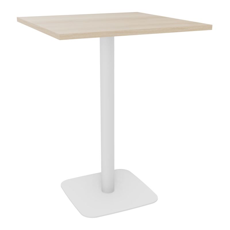 TABLE MANGE DEBOUT CARRÉE 80X80 CM PIED CENTRAL H104,5 CM  ÉP. 25 MM  RZ ZO