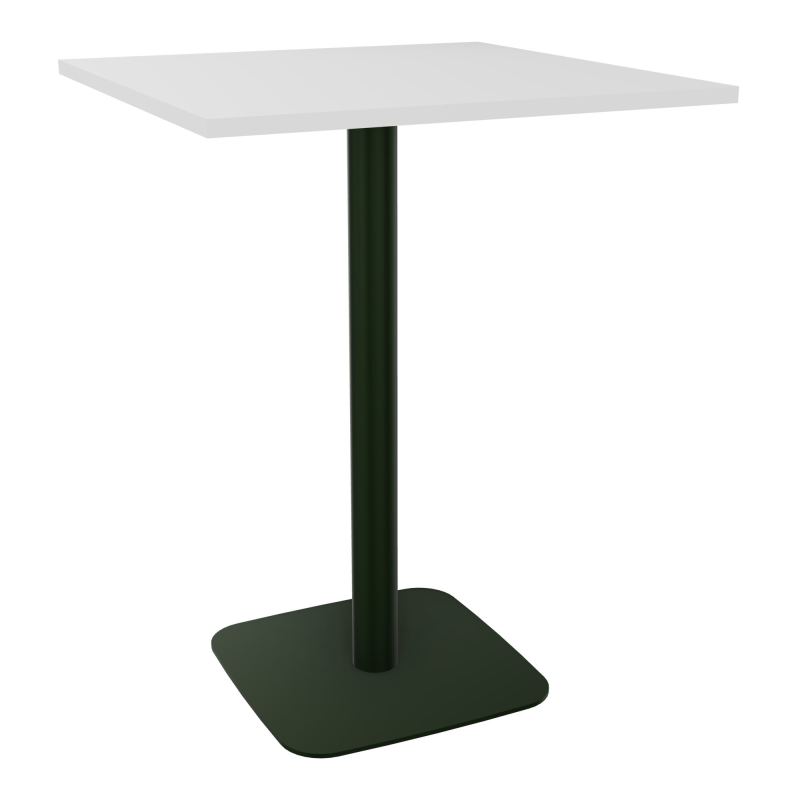 TABLE MANGE DEBOUT CARRÉE 80X80 CM PIED CENTRAL STRATIFIÉ ÉP. 23,6 MM  HZ ST