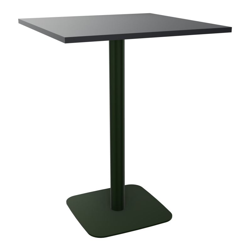 TABLE MANGE DEBOUT CARRÉE 80X80 CM PIED CENTRAL STRATIFIÉ ÉP. 23,6 MM  VW ST